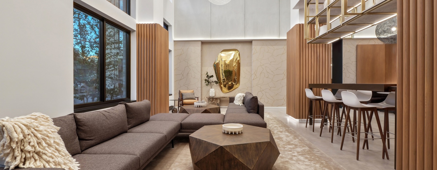 Beautiful Lobby with High Ceilings