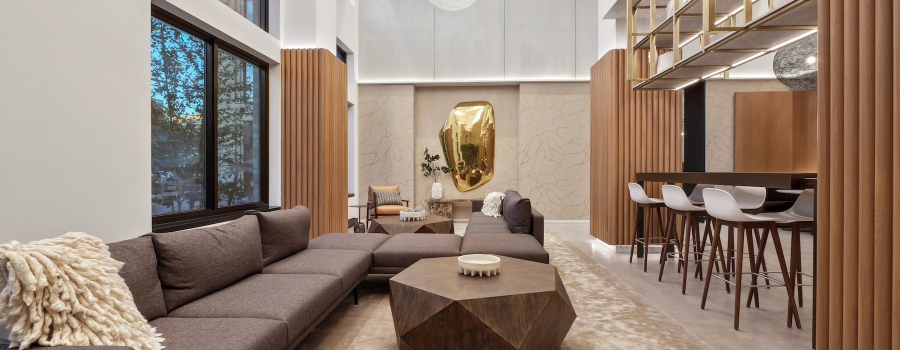 Beautiful Lobby with High Ceilings