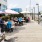 People at boardwalk restaurants in Stamford CT near 18 Dock new luxury apartments.